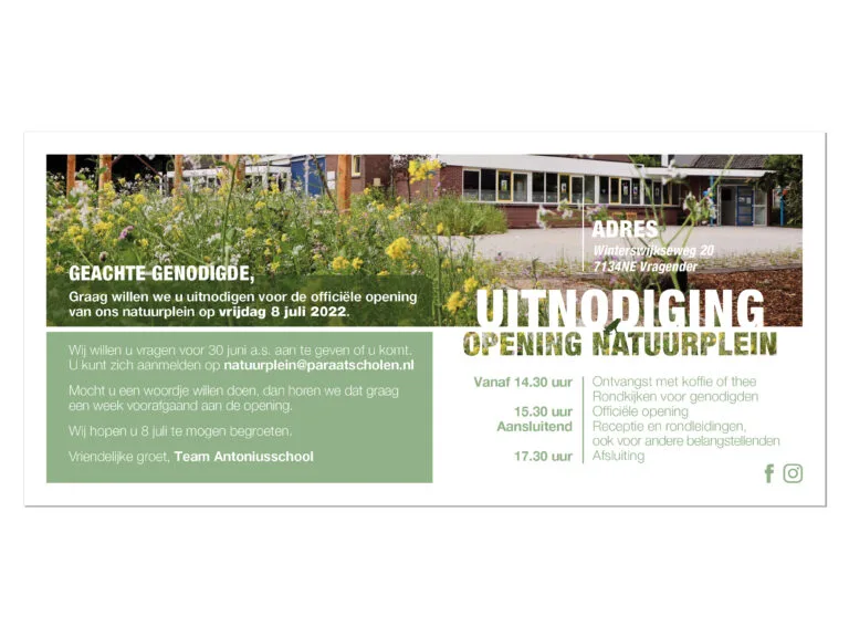 Add a Design-Uitnodiging Natuurplein