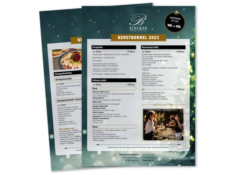 Flyer Kerstborrel Beneman